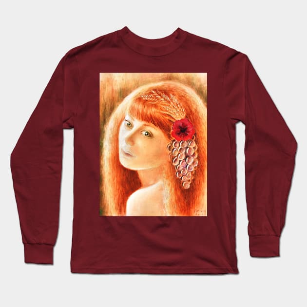 Portrait of Demeter Long Sleeve T-Shirt by CORinAZONe